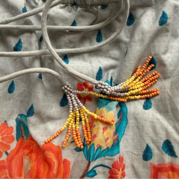 Farm Rio Anthropologie maxi skirt blue grey large - Picture 6 of 10